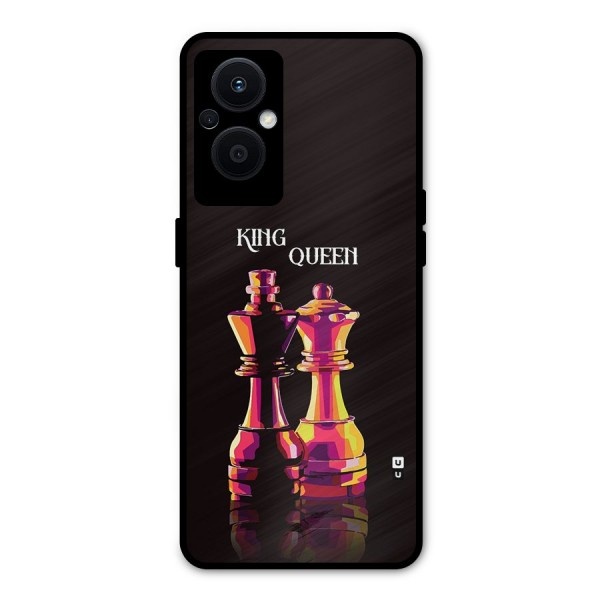 King Queen Metal Back Case for Oppo F21 Pro 5G