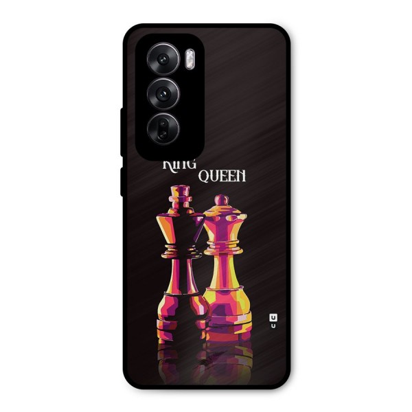 King Queen Metal Back Case for Oppo Reno12