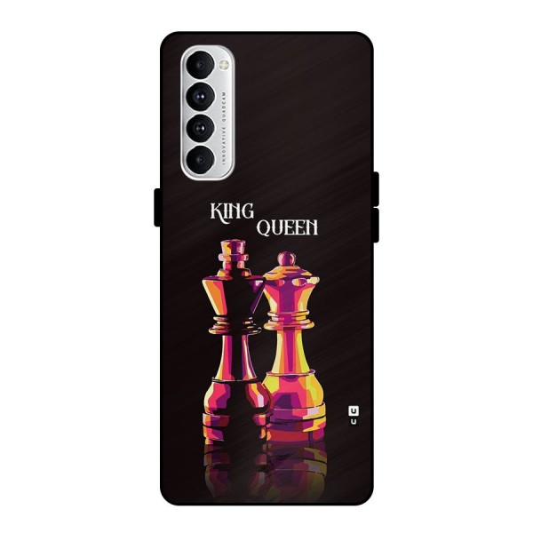 King Queen Metal Back Case for Oppo Reno4 Pro