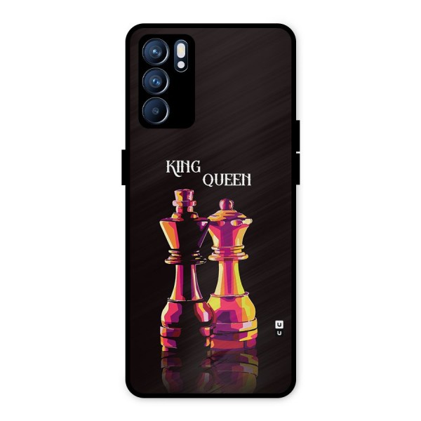 King Queen Metal Back Case for Oppo Reno6 5G