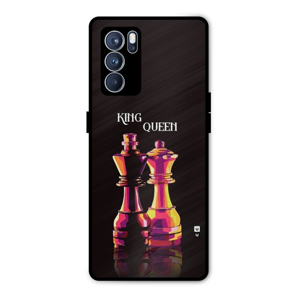 King Queen Metal Back Case for Oppo Reno6 Pro 5G