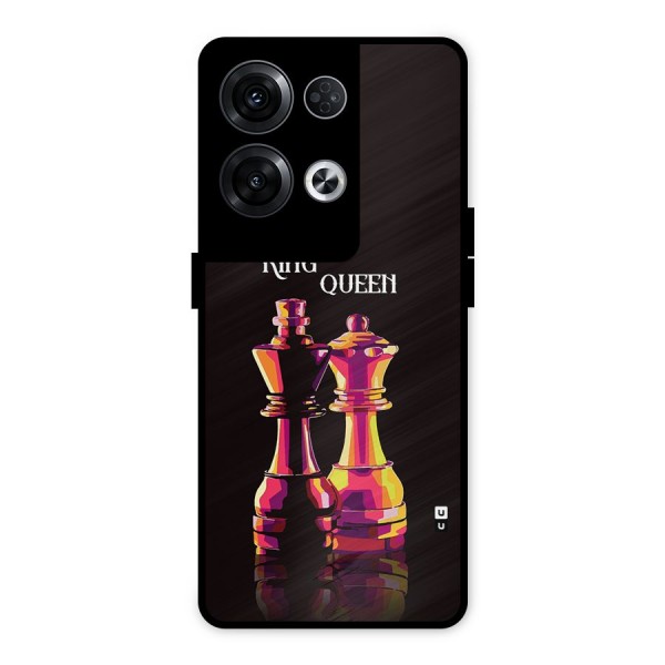 King Queen Metal Back Case for Oppo Reno8 Pro 5G