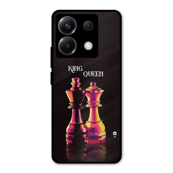 King Queen Metal Back Case for Poco X6