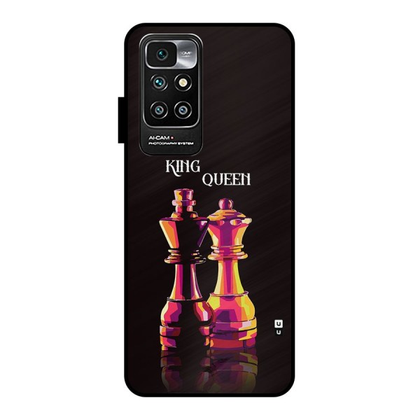 King Queen Metal Back Case for Redmi 10 Prime