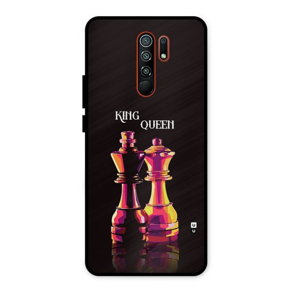 King Queen Metal Back Case for Redmi 9 Prime