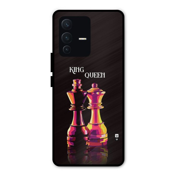 King Queen Metal Back Case for Vivo V23 Pro