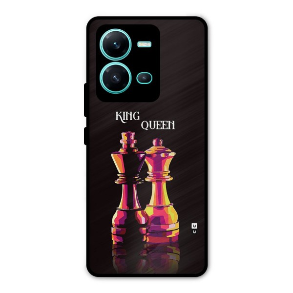 King Queen Metal Back Case for Vivo V25