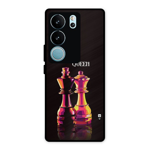 King Queen Metal Back Case for Vivo V29 Pro