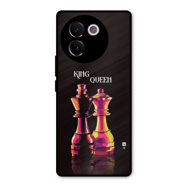 King Queen Metal Back Case for Vivo V30e