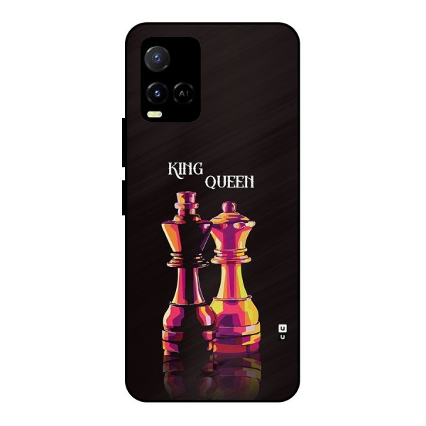 King Queen Metal Back Case for Vivo Y21