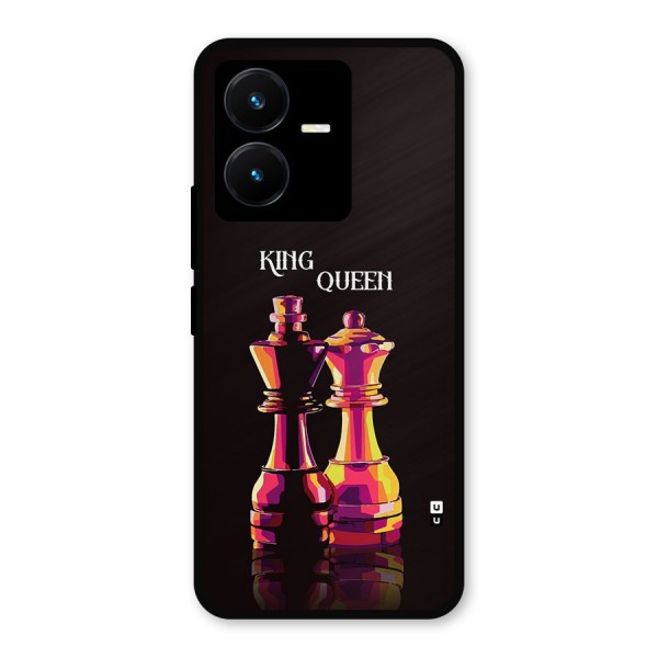 King Queen Metal Back Case for Vivo Y22