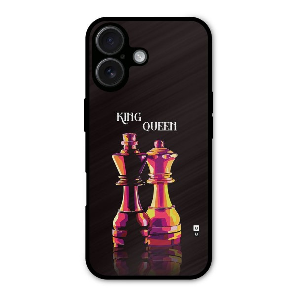 King Queen Metal Back Case for iPhone 16