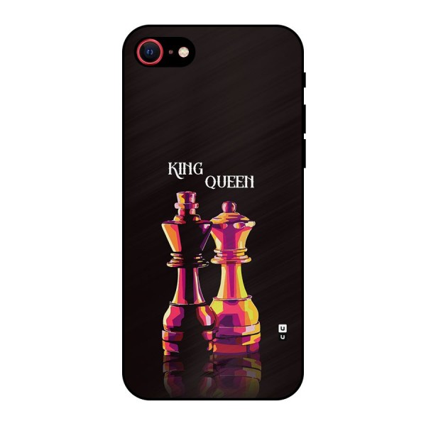 King Queen Metal Back Case for iPhone 8