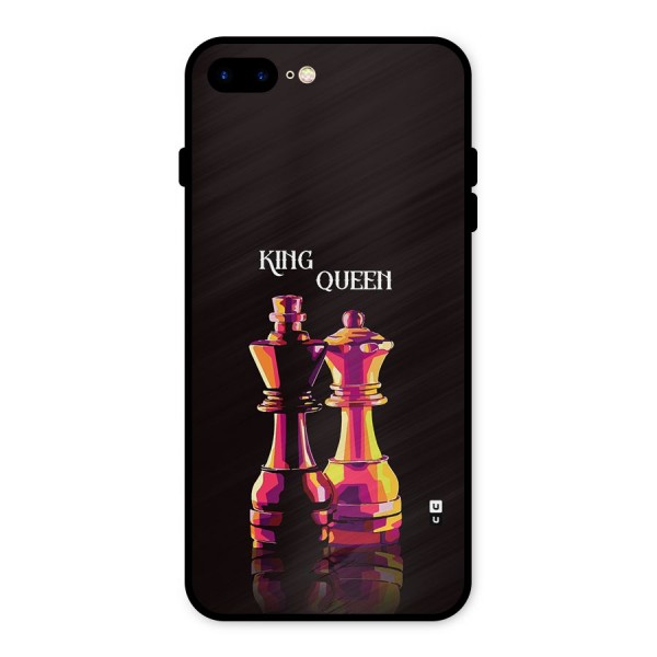 King Queen Metal Back Case for iPhone 8 Plus