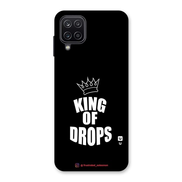 King of Drops Black Glass Back Case for Galaxy A12