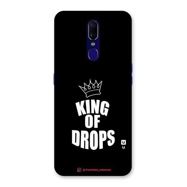 King of Drops Black Glass Back Case for Oppo F11