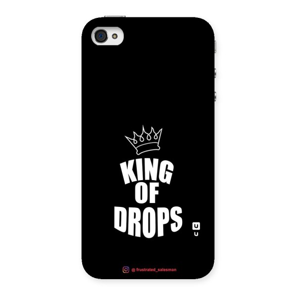 King of Drops Black Back Case for iPhone 4 4s