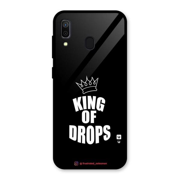 King of Drops Black Glass Back Case for Galaxy A30