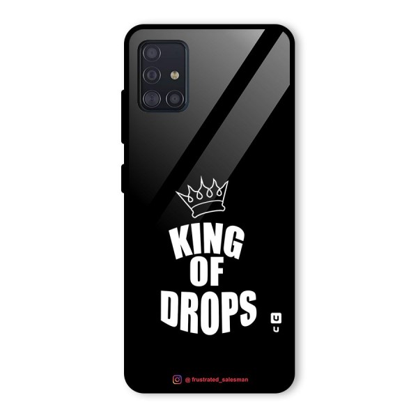 King of Drops Black Glass Back Case for Galaxy A51