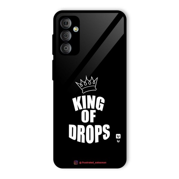 King of Drops Black Glass Back Case for Galaxy F23