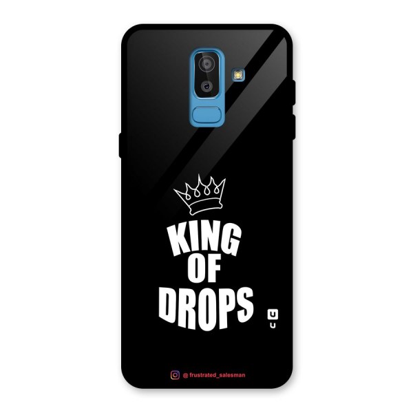 King of Drops Black Glass Back Case for Galaxy J8