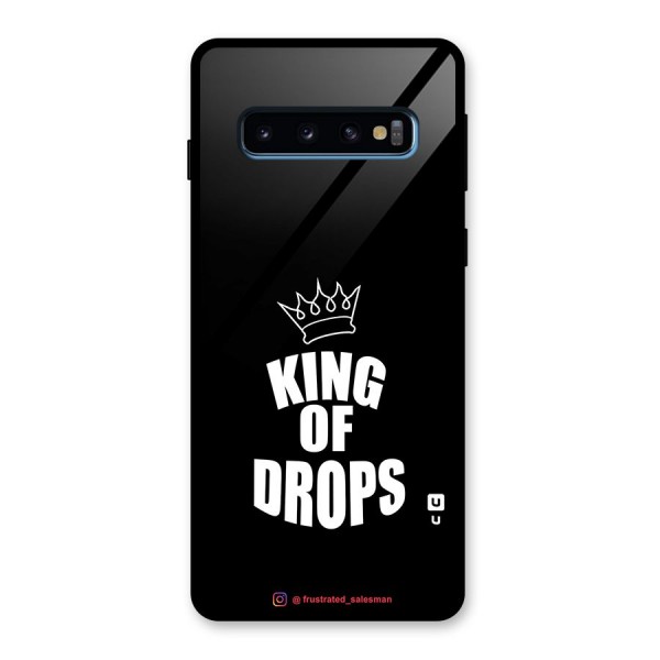 King of Drops Black Glass Back Case for Galaxy S10