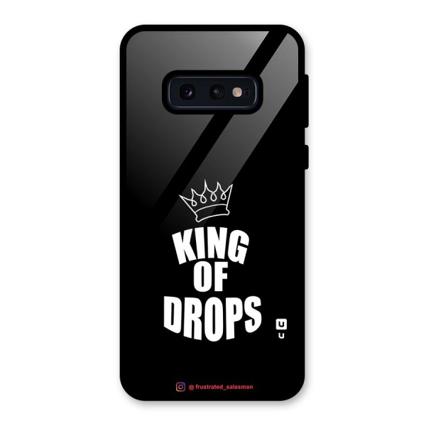 King of Drops Black Glass Back Case for Galaxy S10e