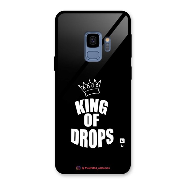 King of Drops Black Glass Back Case for Galaxy S9