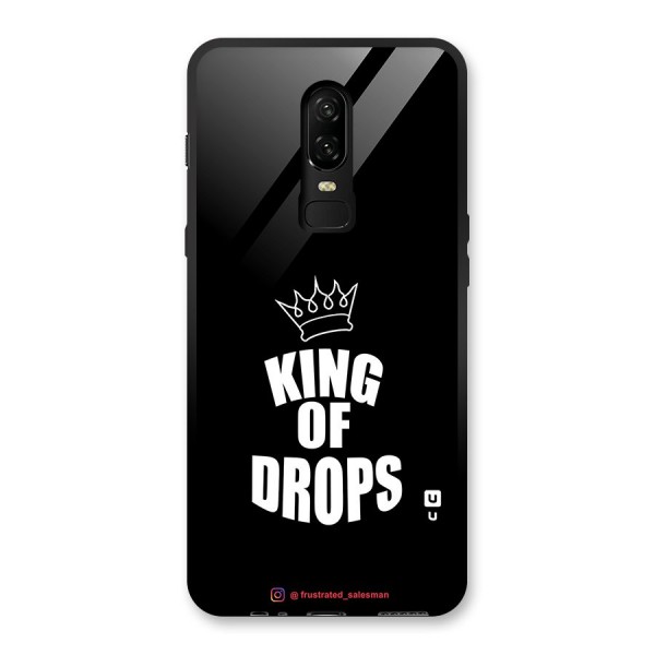 King of Drops Black Glass Back Case for OnePlus 6