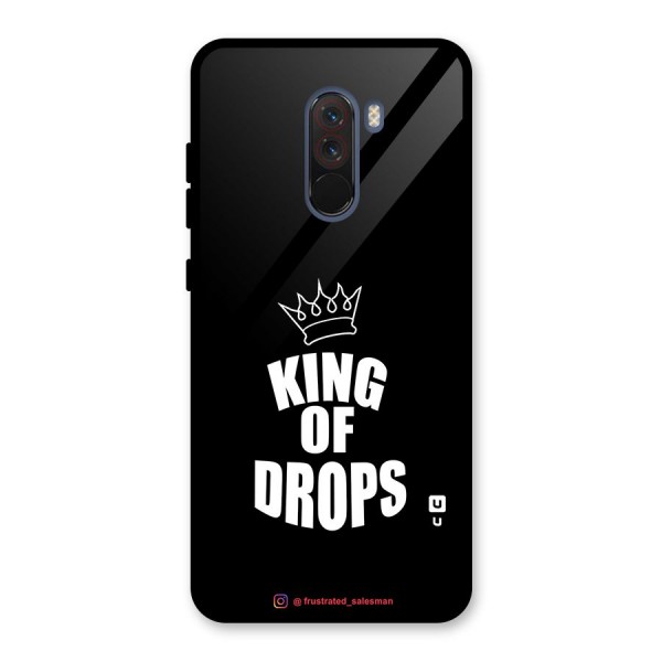 King of Drops Black Glass Back Case for Poco F1