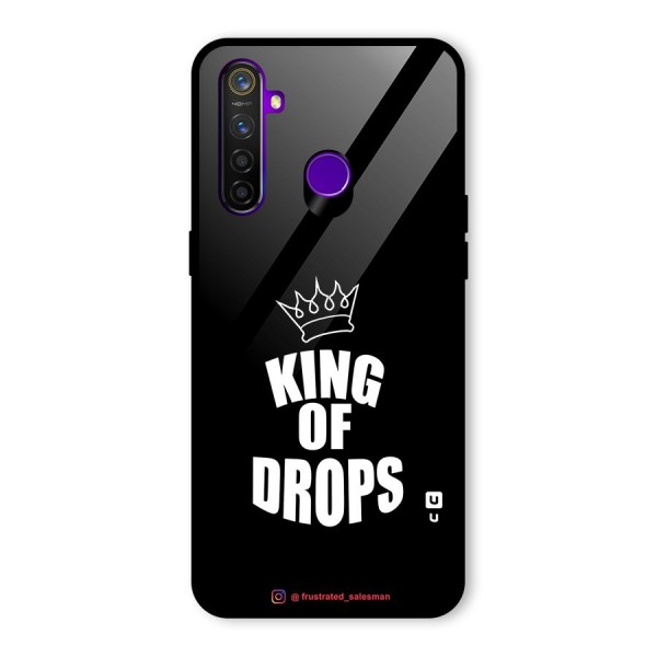 King of Drops Black Glass Back Case for Realme 5 Pro
