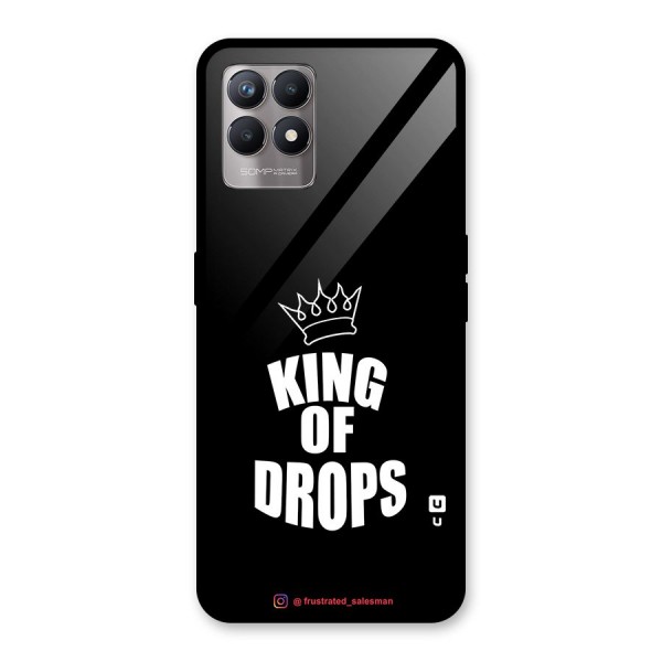 King of Drops Black Glass Back Case for Realme 8i