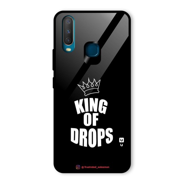 King of Drops Black Glass Back Case for Vivo Y15