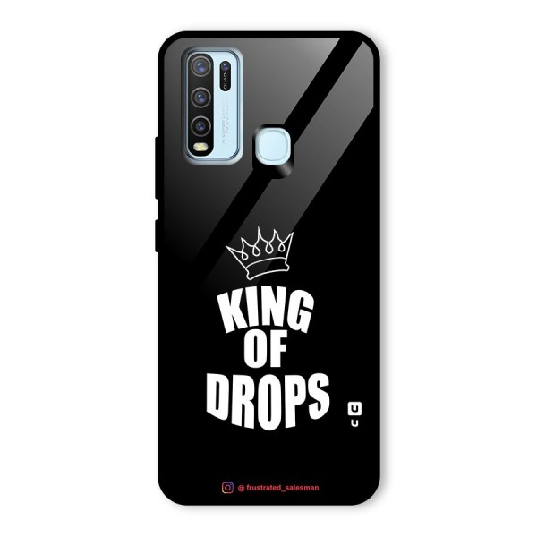 King of Drops Black Glass Back Case for Vivo Y50