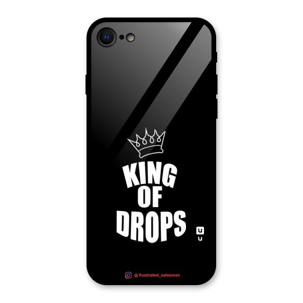 King of Drops Black Glass Back Case for iPhone 8