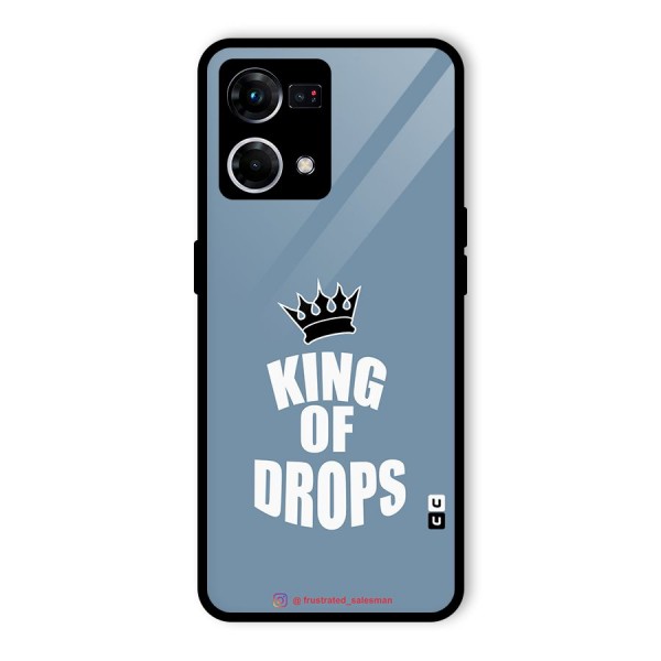 King of Drops Mustard SteelBlue Glass Back Case for Oppo F21 Pro 4G