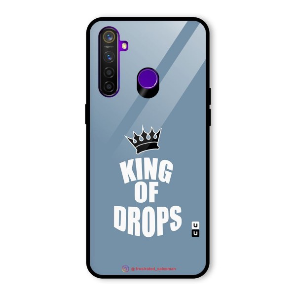 King of Drops Mustard SteelBlue Glass Back Case for Realme 5 Pro