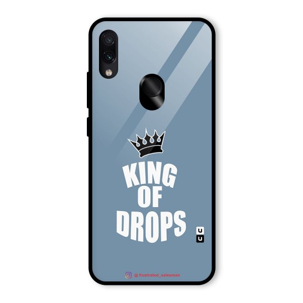 King of Drops Mustard SteelBlue Glass Back Case for Redmi Note 7S