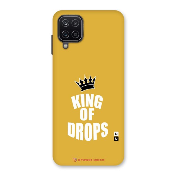 King of Drops Mustard Yellow Glass Back Case for Galaxy A12