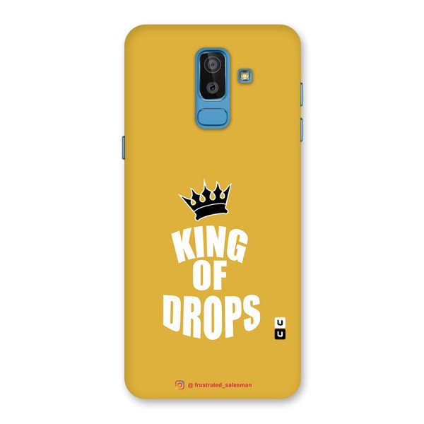 King of Drops Mustard Yellow Glass Back Case for Galaxy J8