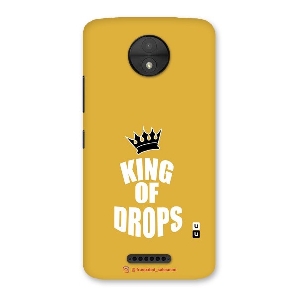 King of Drops Mustard Yellow Back Case for Moto C