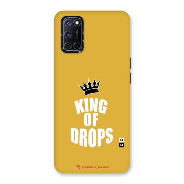 King of Drops Mustard Yellow Glass Back Case for Oppo A52