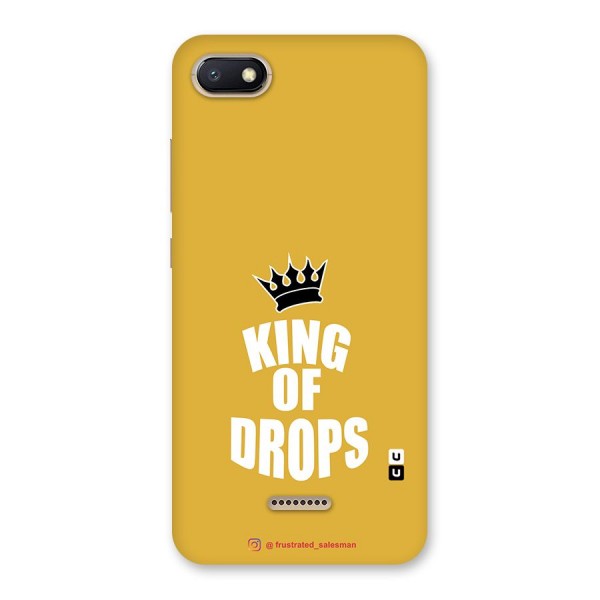 King of Drops Mustard Yellow Back Case for Redmi 6A