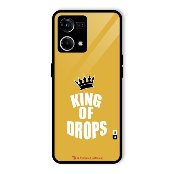 King of Drops Mustard Yellow Glass Back Case for Oppo F21 Pro 4G