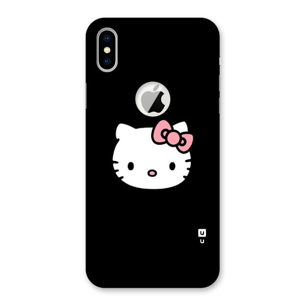 Kitty Cute Back Case for iPhone XS Logo Cut