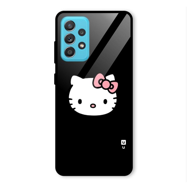 Kitty Cute Glass Back Case for Galaxy A52s 5G