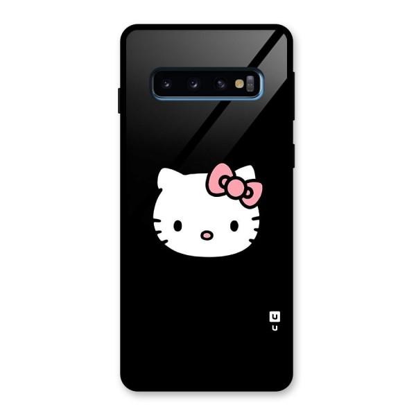 Kitty Cute Glass Back Case for Galaxy S10