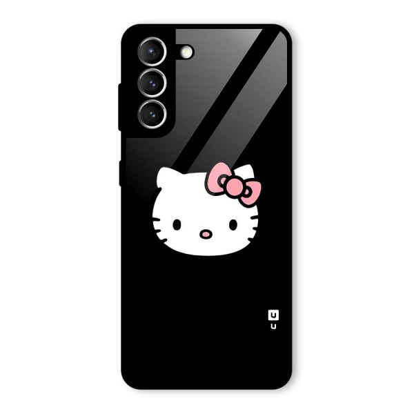 Kitty Cute Glass Back Case for Galaxy S21 5G