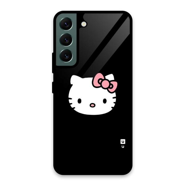 Kitty Cute Glass Back Case for Galaxy S22 5G