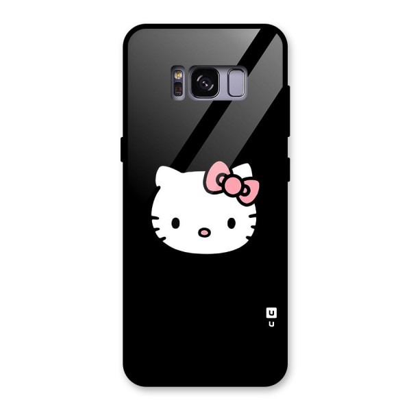 Kitty Cute Glass Back Case for Galaxy S8